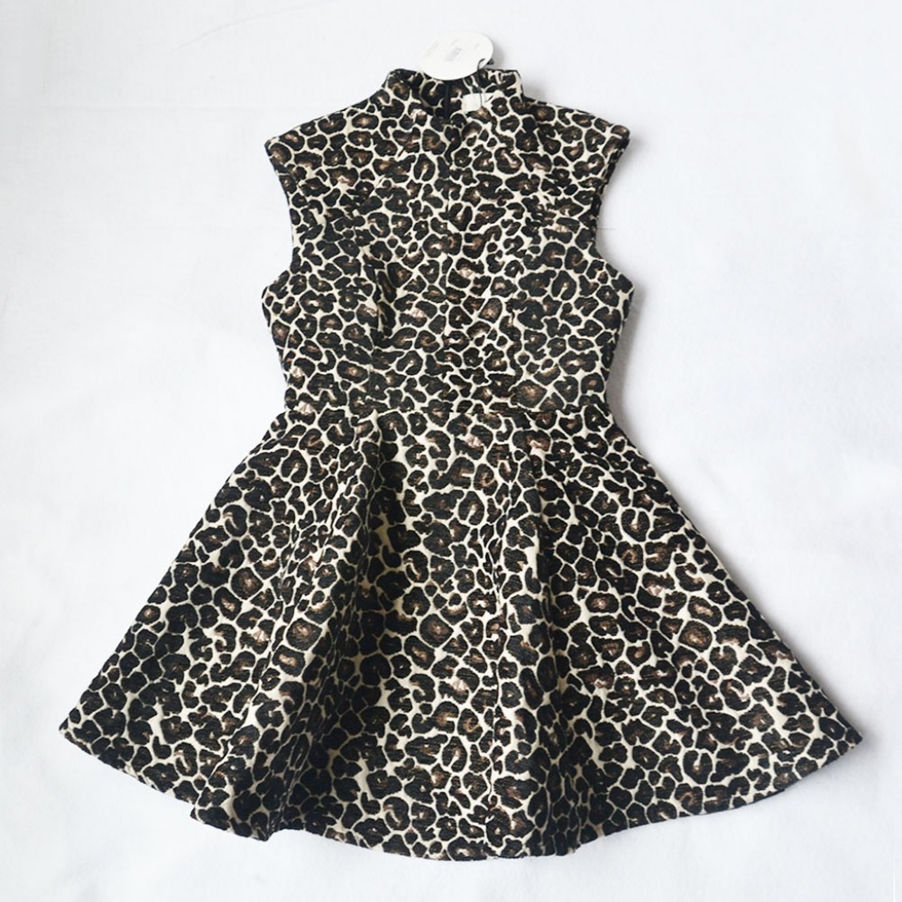 NEW Cameo Leopard Party Dress Fit & Flare Jacquard